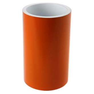 Toothbrush Holder Free Standing Orange Round Tumbler Gedy YU98-67